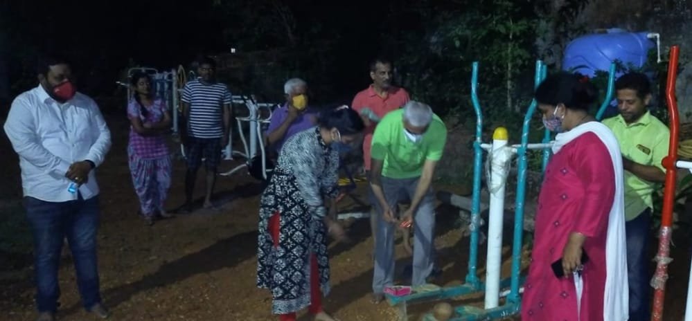 हिंदु नववर्षाच्या सुरुवातीला कुडाळ नंगरपंचायतीस मंजूर झालेल्या ओपन जीमचा शुभारंभ