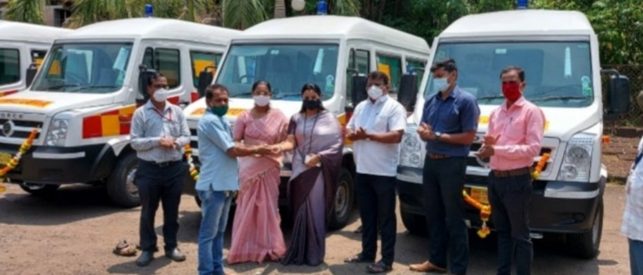आरोग्य विभागाच्या ताफ्यात आज नवीन सहा अॅम्बुलन्स दाखल