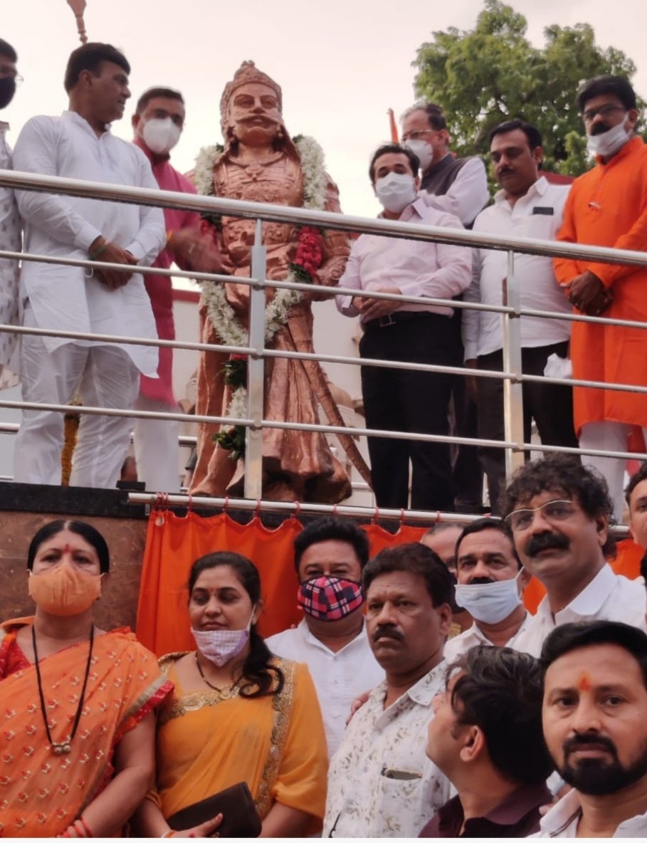 धुळे येथील वीर शिरोमणी महाराणा प्रताप पुतळा अनावरण आणि स्मारकाचे आमदार नितेश राणेंच्या हस्ते लोकार्पण