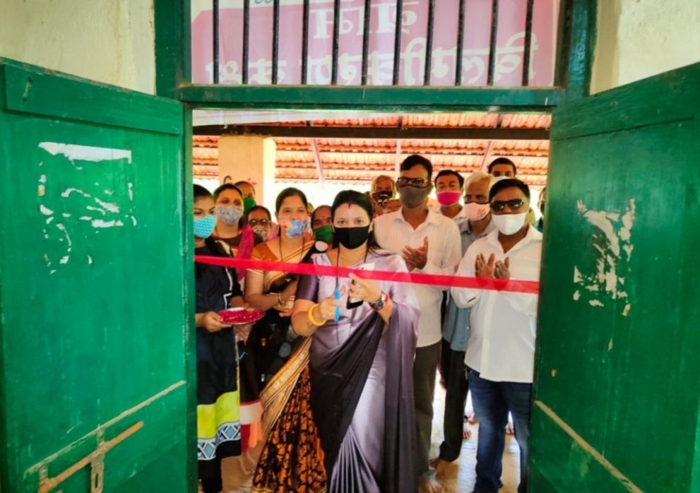 साकेडी येथे ग्राम विलगीकरण कक्षाचे लोकार्पण!