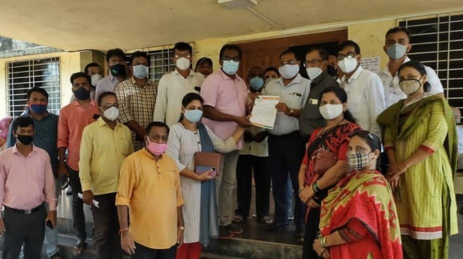 सावंतवाडी भाजपाकडून आमदार निलंबनाचा निषेध