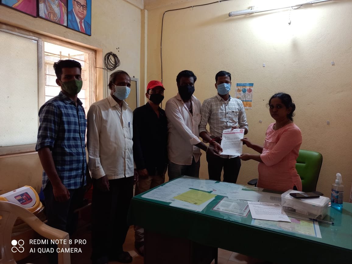 तोंडवलीती लसीकरण मोहीम होण्यासाठी दिले निवेदन पत्र