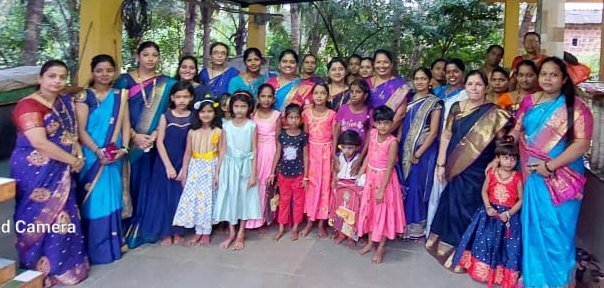 भाजप महिला मोर्चाच्या वतीने सांर्गिडेवाडी येथे कन्यापूजन कार्यक्रम संपन्न