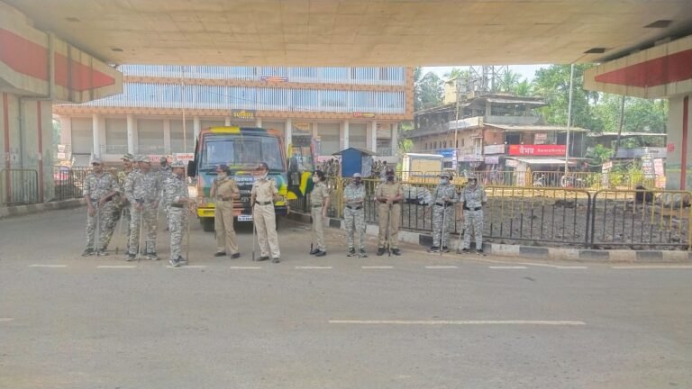 हल्ल्याच्या घटनेनंतर कणकवलीत पोलीस बंदोबस्त वाढवला…!