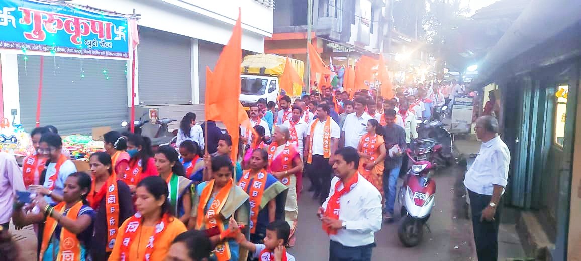 कुडाळात शिवसेना – राष्ट्रवादी काँग्रेस आघाडीच्या प्रचार रॅलीस उत्स्फूर्त प्रतिसाद