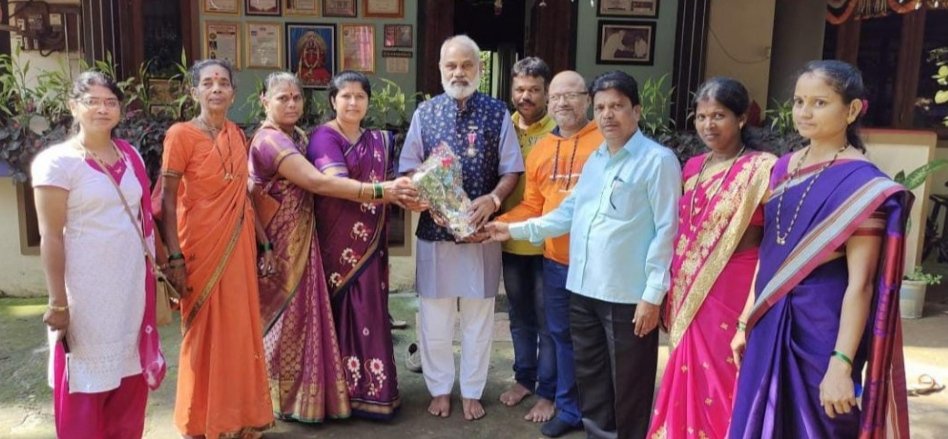 पद्मश्री परशुराम गंगावणे यांचा कोळोशी ग्रामपंचायतीच्या वतीने केला सत्कार