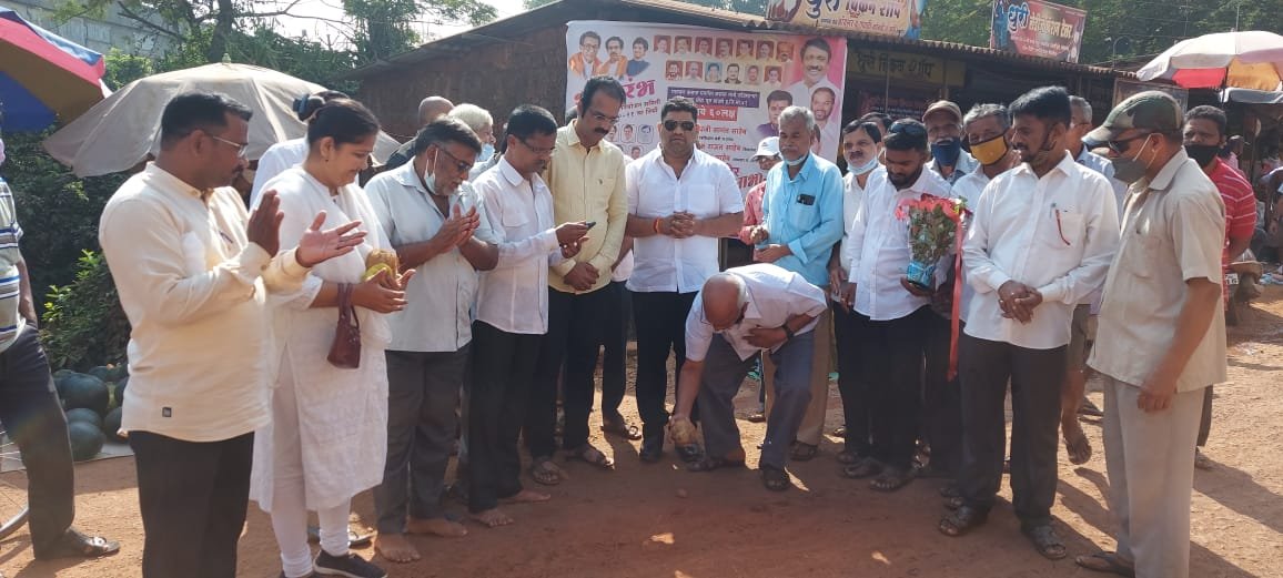 कसाल येथे आ.वैभव नाईक यांच्या उपस्थितीत पुलाच्या कामाचे भूमिपूजन
