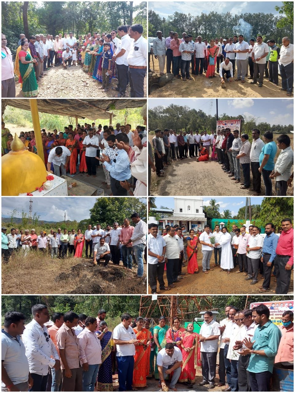 आवळेगाव, कडावल, निरुखे, पांग्रड गावांमधील विविध विकास कामांची भूमिपूजने