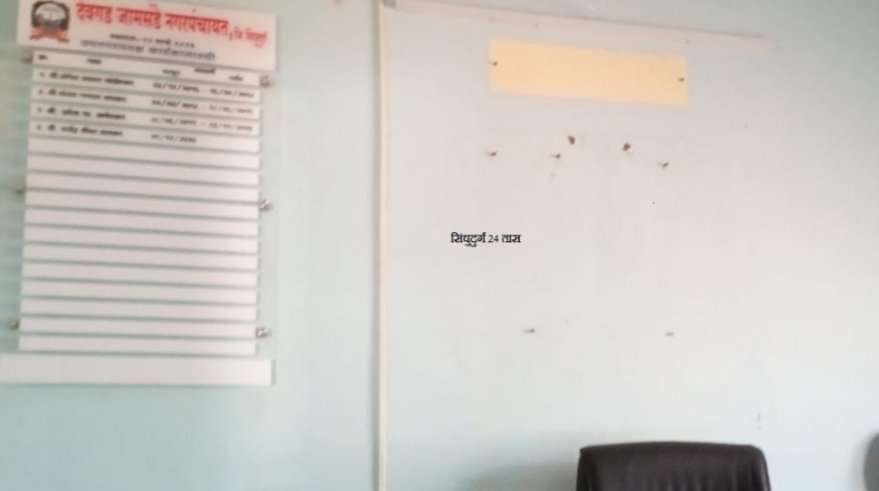 नगराध्यक्ष, उपनगराध्यक्ष यांच्या दालनामधील केंद्रीय मंत्री, आम. राणे यांची प्रतिमा उतरवली