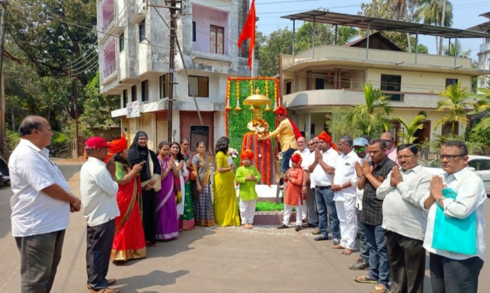 सावंतवाडी शहरात राष्ट्रवादीच्यावतीने शिवजयंती साजरी