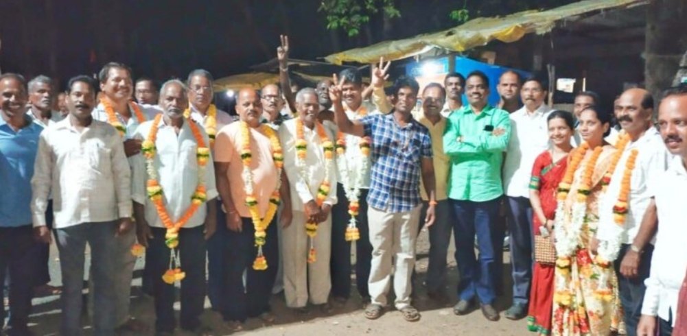 घोणसरी सोसायटी निवडणुकीत शिवसेना पुरस्कृत गांगेश्वर ग्रामविकास आघाडी पॅनेलचा विजय