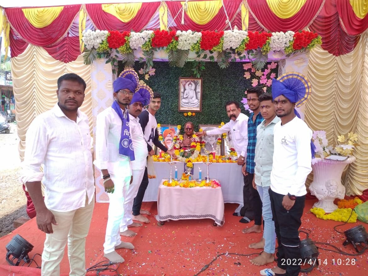 सोळांकुर गावात समस्त बौद्ध महासंघ यांच्या वतीने महामानव डॉक्टर बाबासाहेब आंबेडकर यांची जयंती साजरी