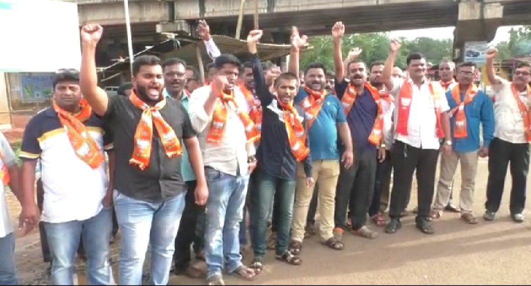 राष्ट्रपतीपदी द्रौपदी मुर्मू यांच्या विजयाचा तळेरे येथे जल्लोष ; भाजपकडून  चौकात घोषणाबाजी