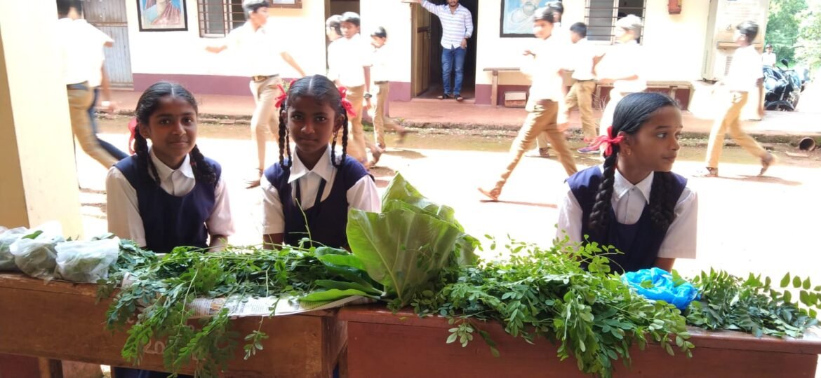 फणसगाव प्रशालेत रानभाज्यांचे प्रदर्शन संपन्न