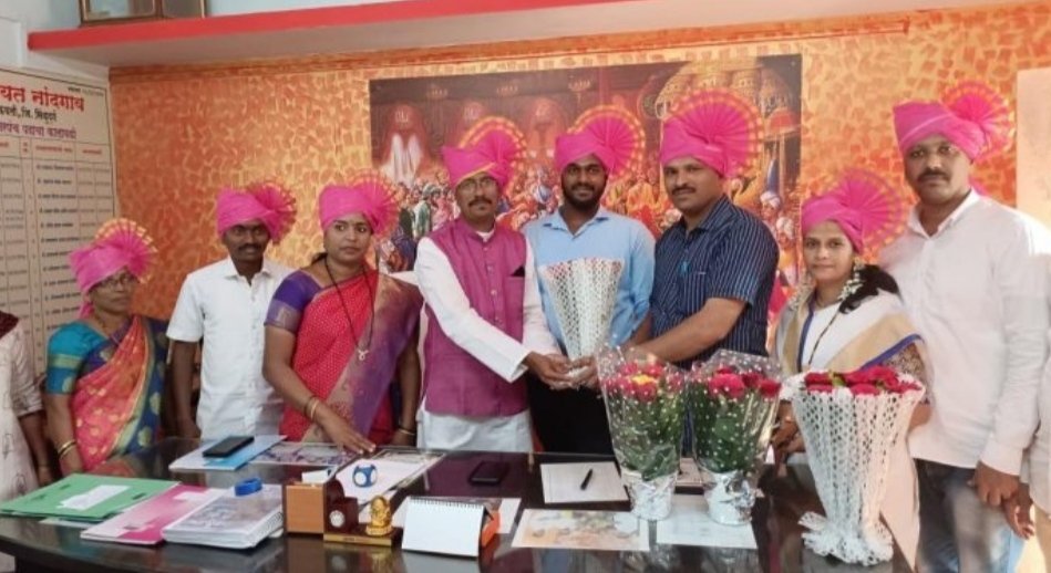 नांदगाव ग्रामपंचायत नवनिर्वाचित सरपंच रविराज उर्फ भाई मोरजकर सर्व सदस्यांचा पदग्रहण सोहळा उत्साहात