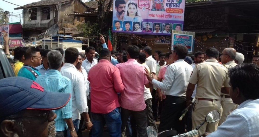 कनेडीत भाजपा पदाधिकारी व शिवसैनिक एकमेकांसमोर भिडले