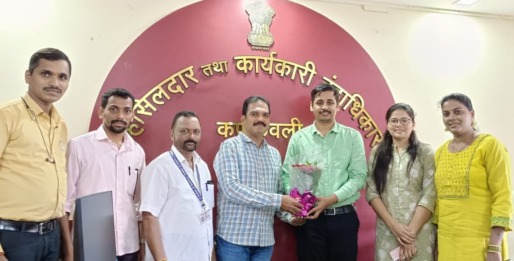 ह्युमन राईट असोसिएशन फॉर प्रोटेक्शनच्या वतीने कणकवली नूतन तहसीलदार दीक्षांत देशपांडे यांच्याशी विविध प्रश्नांबाबत चर्चा