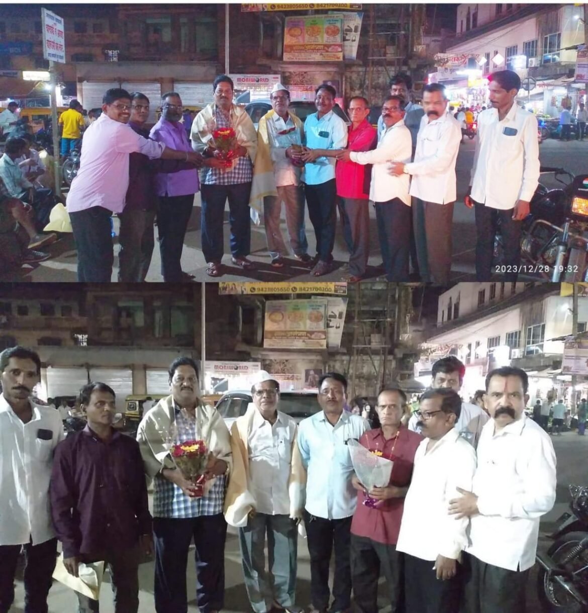 राष्ट्रीय काँग्रेस पक्षाच्या जेष्ठांचा सन्मान