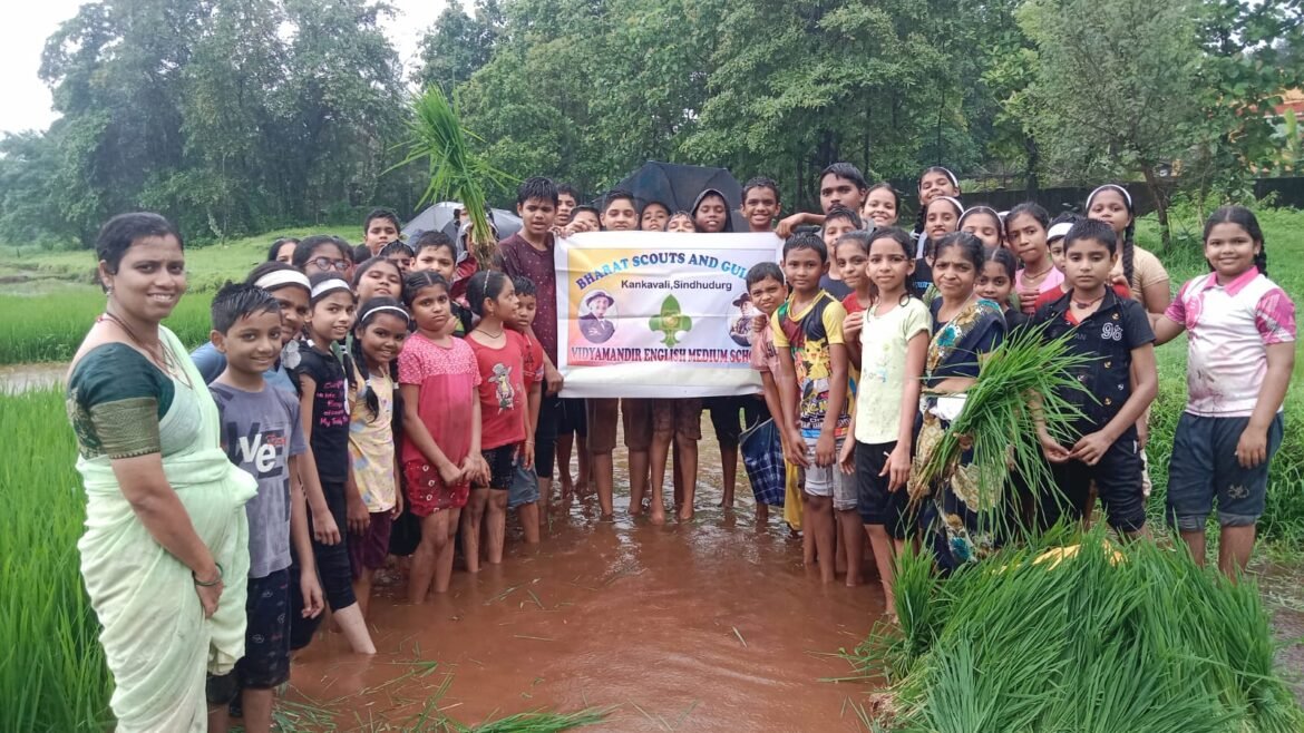 विद्यामंदिर इंग्लिश मिडीयम स्कूल बांधावरची शेती श्रमाचे महत्व उपक्रम