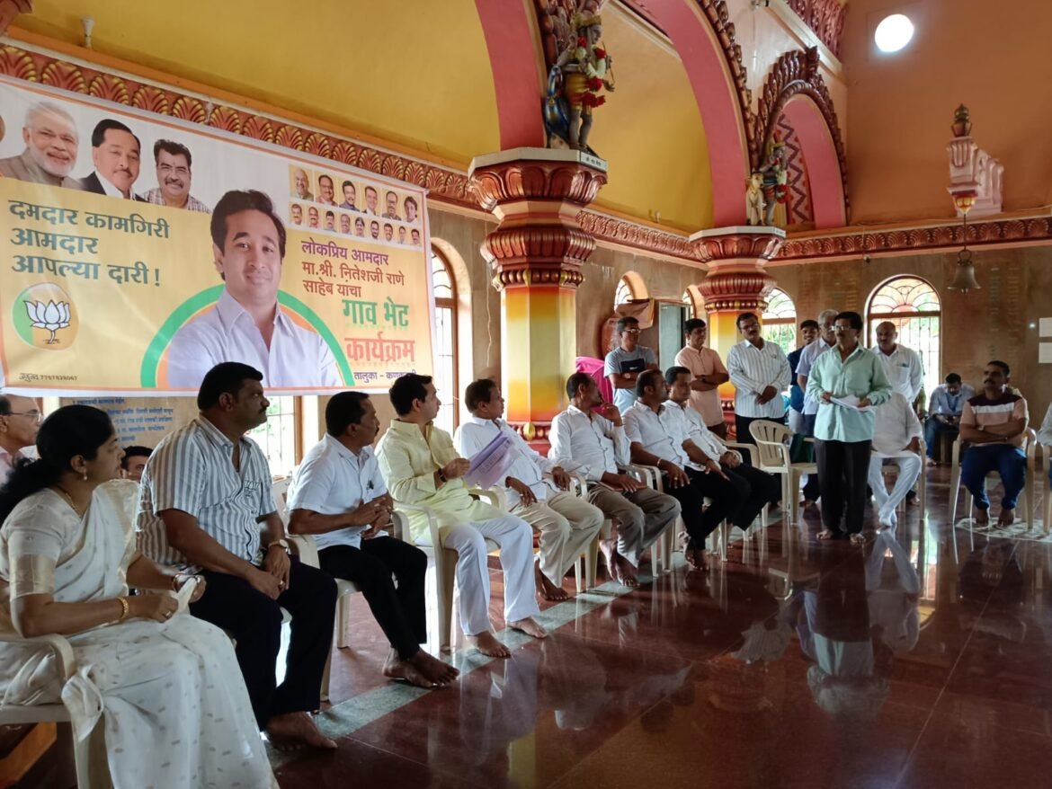 *आम.नितेश राणे खारेपाटण मध्ये जनतेच्या दारी,अपूर्व उत्साहात जनतेने केले स्वागत..!*