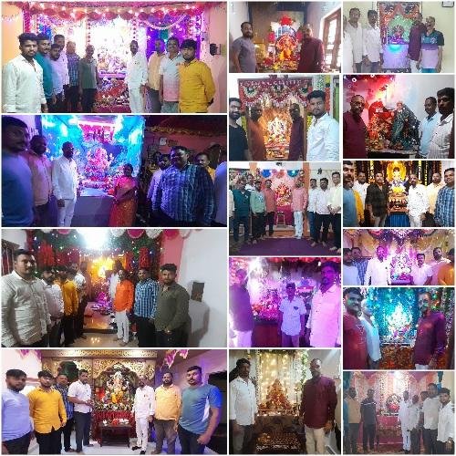 राष्ट्रवादी शरद पवार पक्षाचे तालुकाध्यक्ष अनंत पिळणकर यांनी  घरोघरी जाऊन बाप्पाचे घेतले दर्शन