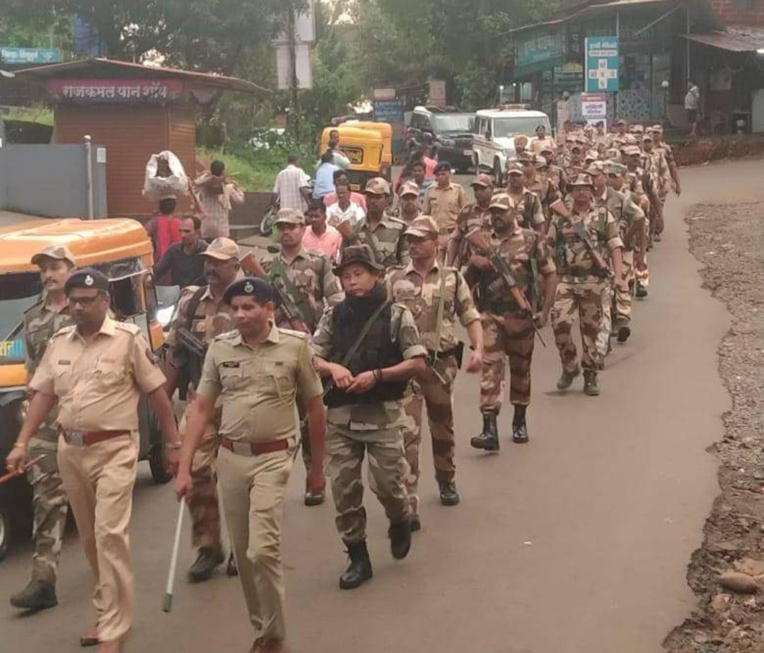 *विधानसभा निवडणुकीच्या पार्श्वभूमीवर कणकवली पोलिसांचे संचालन*