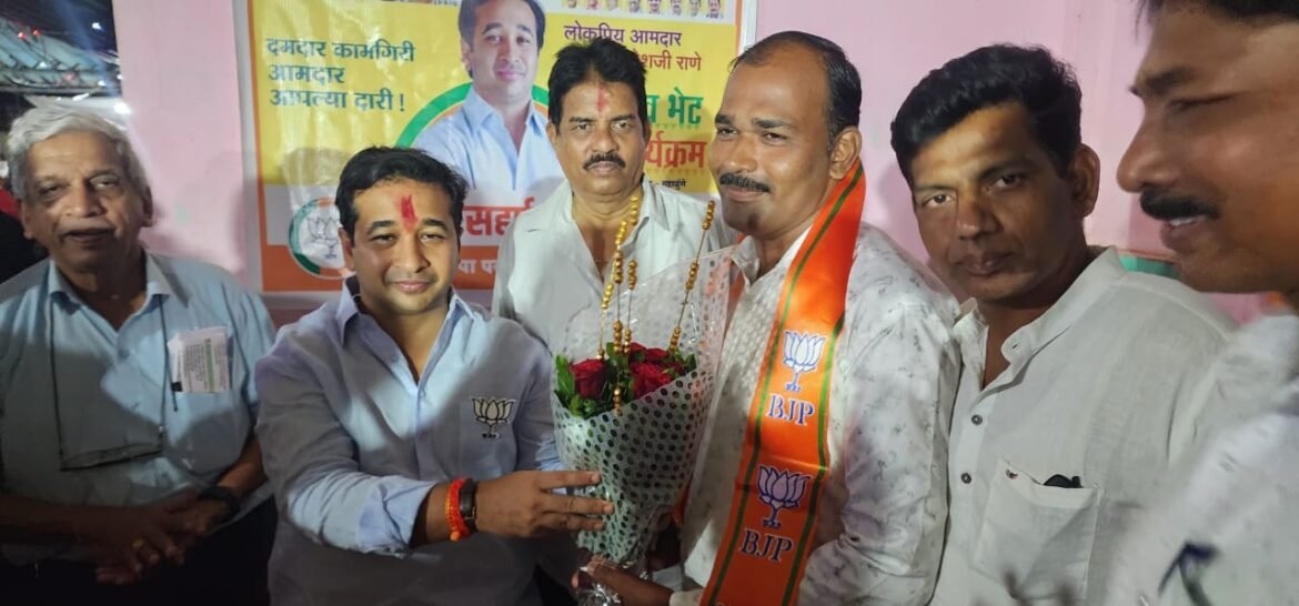 देवगड तालुक्यातील महाळूंगे गावाjतील कट्टर शिवसैनिक व उबाठा सेनेचे माजी तंटामुक्त अध्यक्ष सुमित राणे यांचा भाजप पक्षांमध्ये प्रवेश*