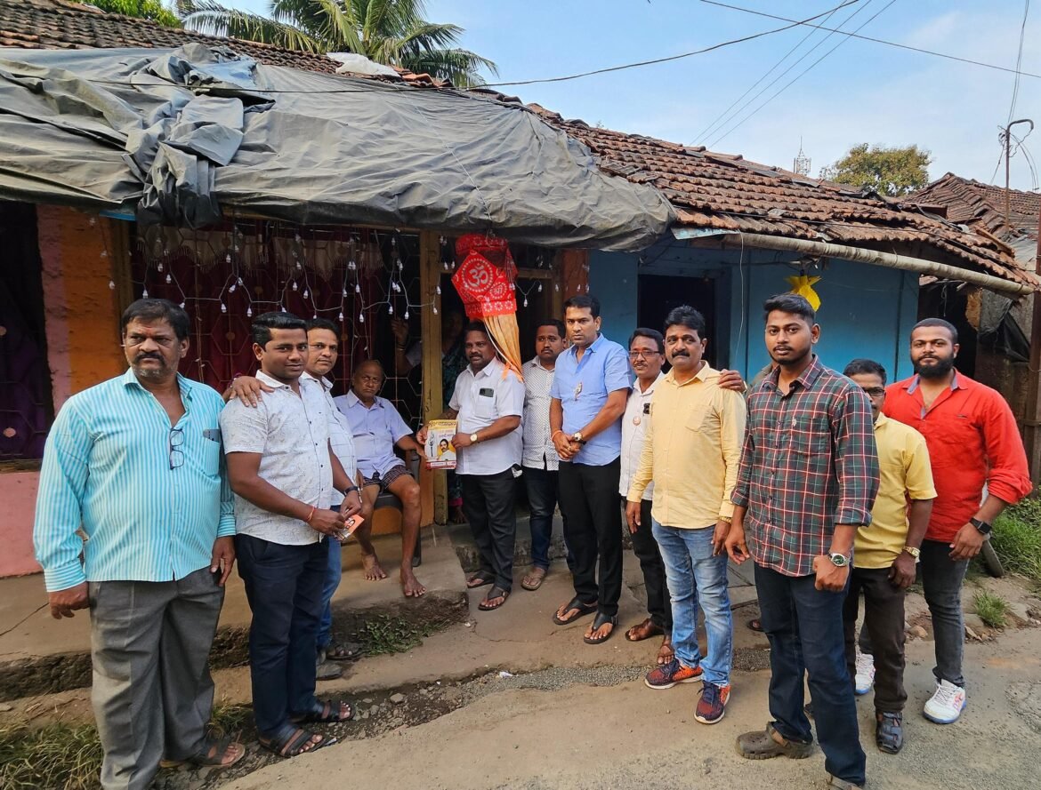 कणकवली शहरात सोनगेवाडी येथे संदेश पारकर यांच्या प्रचाराचा शुभारंभ*