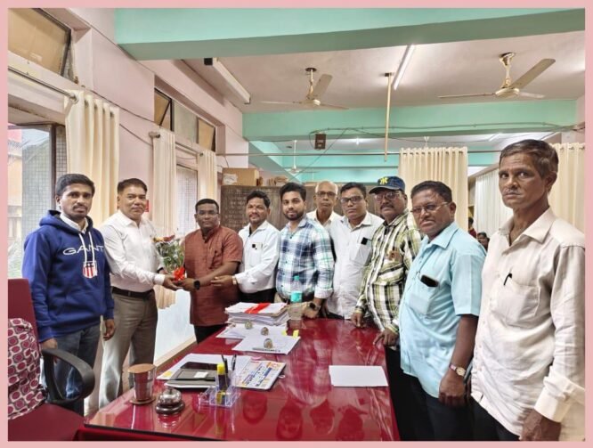 नूतन कामगार अधिकारी राजेश जाधव यांचे सिंधुदुर्ग बांधकाम कामगार कृती समिती यांच्यामार्फत स्वागत