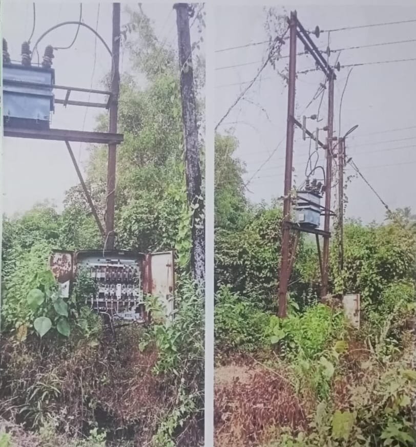 कुंब्रल लांबरवाडी महावितरण विभागाच्या ट्रान्सफॉर्मर व फ्युज पेटीची दुरावस्था