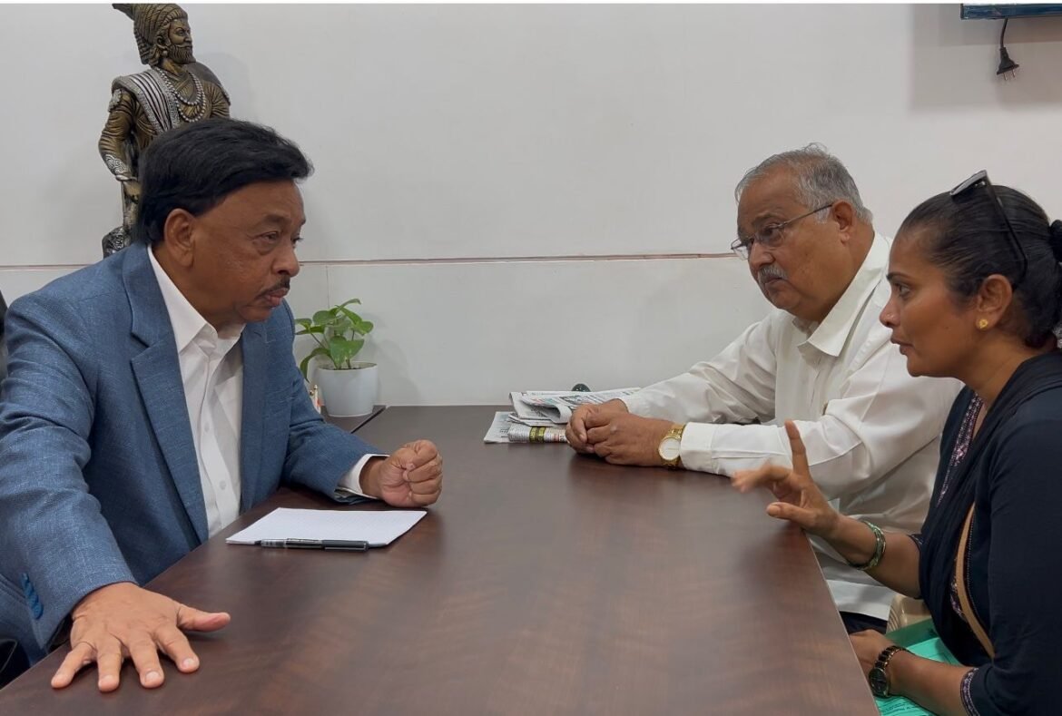 विश्वमंगल गोशाळेच्या विस्तारासाठी अनुजा पेठकर आणि श्री.इनामदार यांनी घेतली खास.नारायण राणेंची भेट