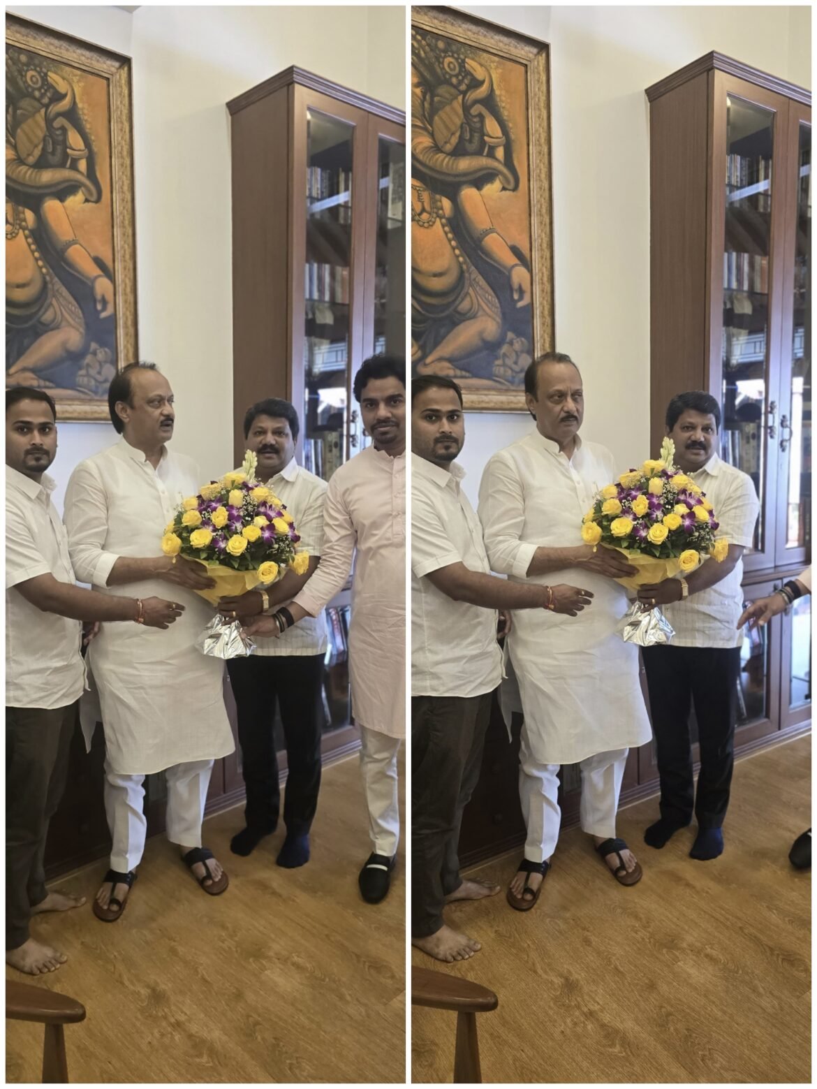 उपमुख्यमंत्रीपदी निवडीबद्दल राष्ट्रवादी जिल्हाध्यक्ष अबिद नाईक यांनी केले अजित पवार यांचं अभिनंदन