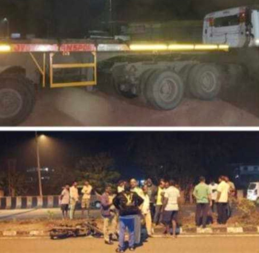 खारेपाटण येथे दुचाकी व कंटेनरमध्ये धडक होऊन दोन जागीच ठार