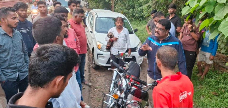 कार व दुचाकी अपघातात युवक जखमी