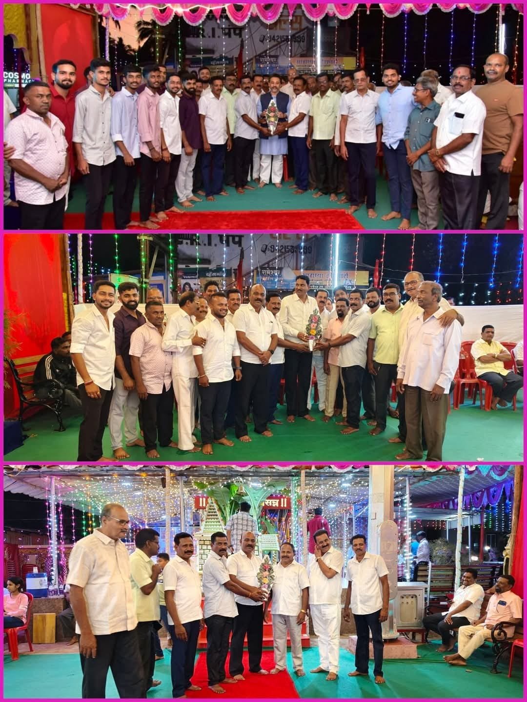 मालवण देऊळवाडा येथे महापुरुष मित्रमंडळाच्या वतीने आम.निलेश राणेंचा सत्कार