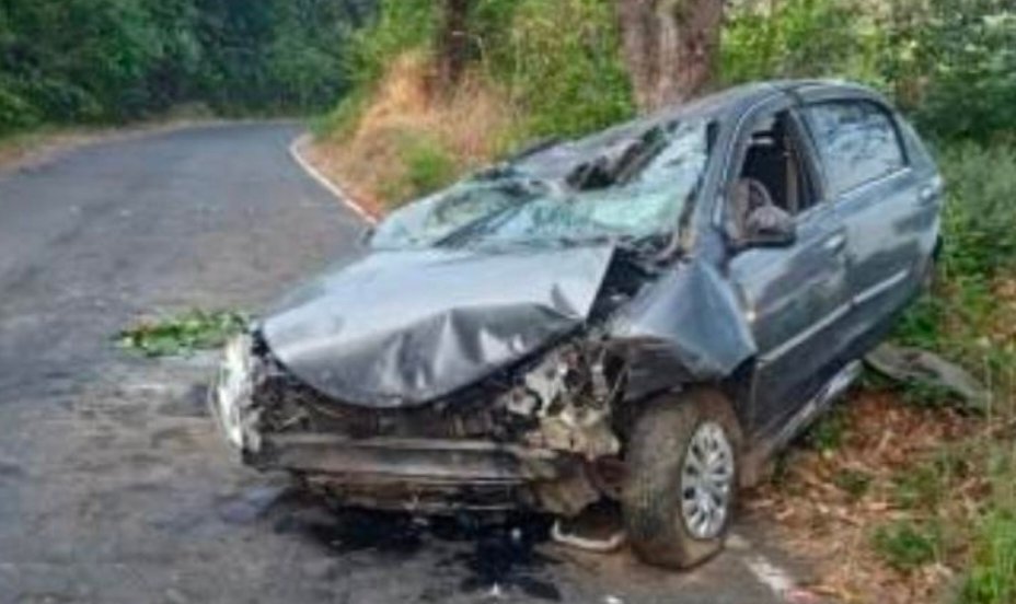 तिलारी घाटात पर्यटकांच्या कारचा भीषण अपघात : कारमधील सर्वजण गंभीर जखमी