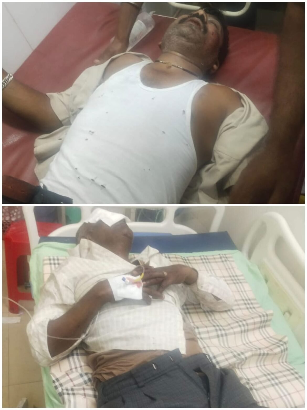 मळगाव येथे बसला पाठीमागून डंपरची धडक : तिघेजण गंभीर जखमी