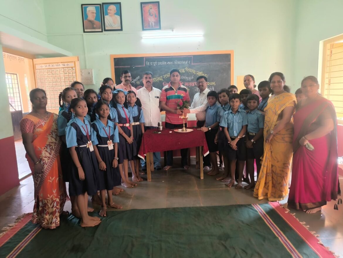 शिक्षक समितीची शिष्यवृत्ती सराव परीक्षेचे श्री बबली राणे यांच्या हस्ते दिमाखात उद्धाटन
