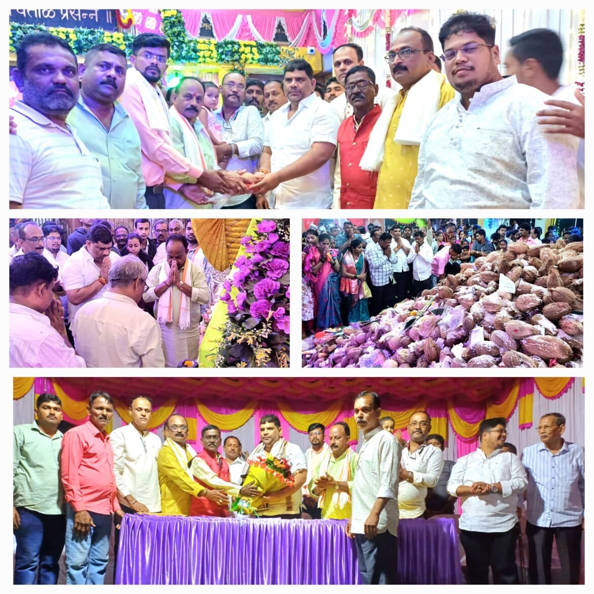 पेंडूर मांड उत्सवाला मा. आ. वैभव नाईक यांनी भेट देऊन घेतले दर्शन