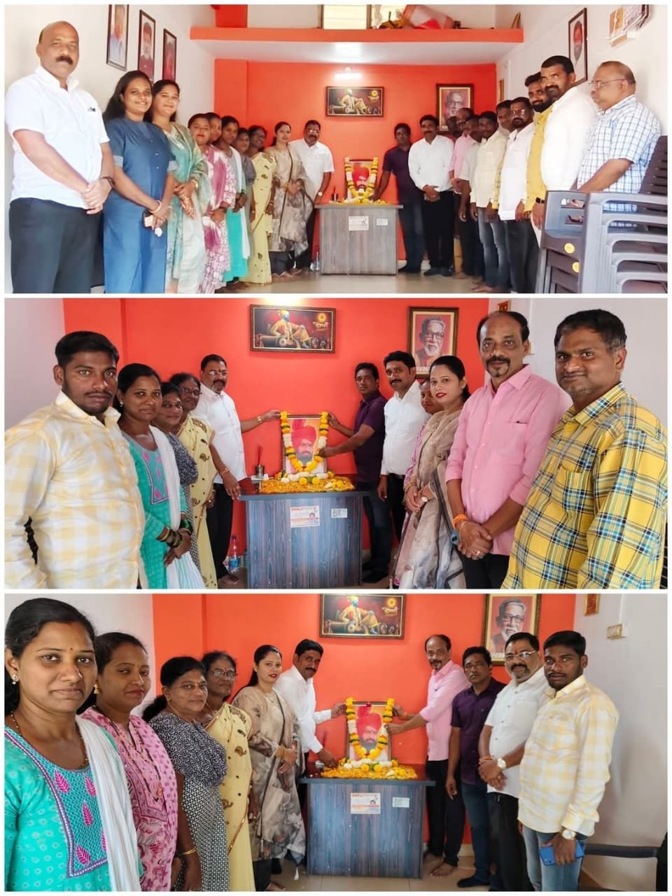 गुरुवर्य आनंद दिघे साहेब यांची जयंती मालवण शिवसेना शाखेतर्फे साजरी