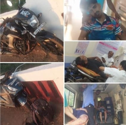 मणेरी पुलावर दोन दुचाकींच्या धडकेत ३ गंभीर जखमी