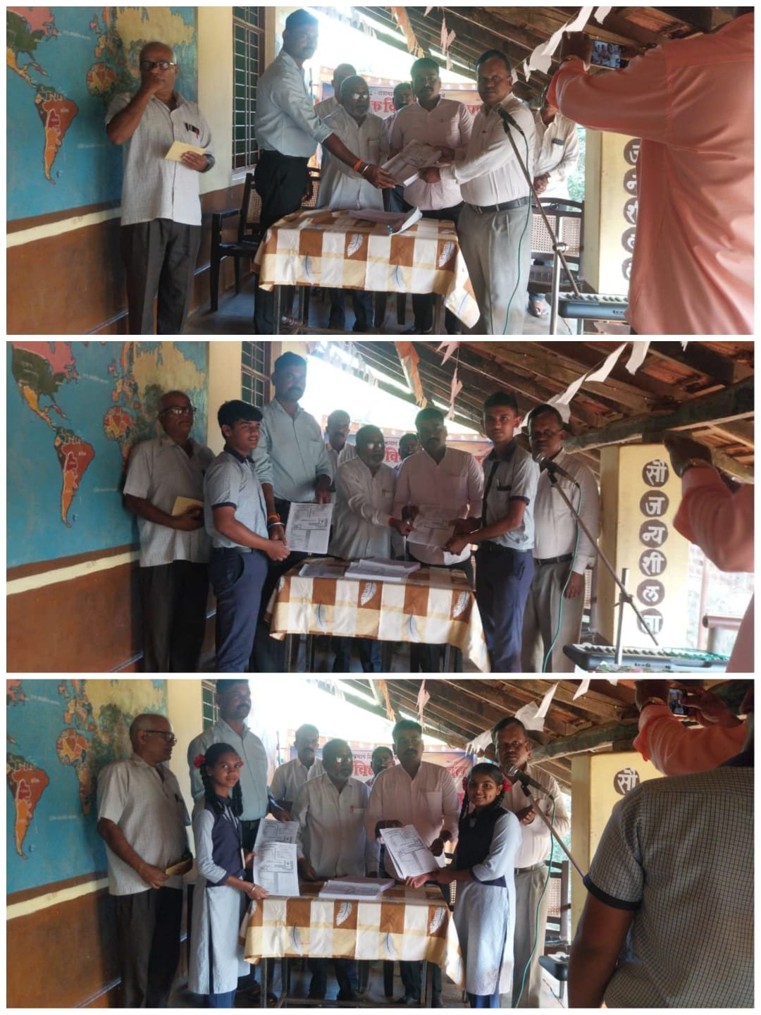 शिवसेना उद्धव बाळासाहेब ठाकरे दोडामार्ग यांच्या माध्यमातून सोनावल येथे दहावीच्या विद्यार्थ्यांना सराव प्रश्नपत्रिका वाटप