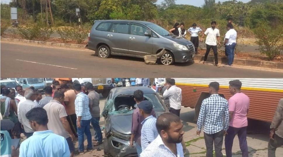 वागदे उभादेव देवस्थान समोर दोन कारचा अपघात : प्रवासी जखमी; दोन्ही कारचे मोठे नुकसान