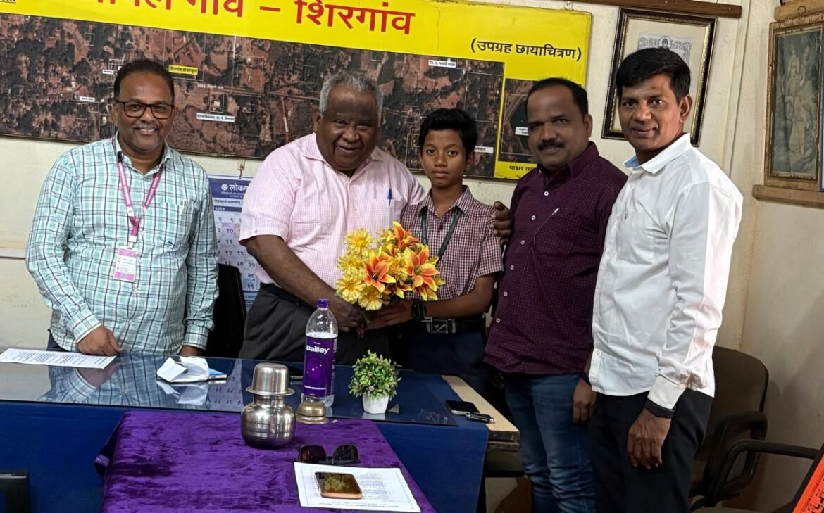 शिरगाव हायस्कूलचा विद्यार्थी कार्तिक चौकेकर याची ISRO अभ्यास दौऱ्यासाठी निवड