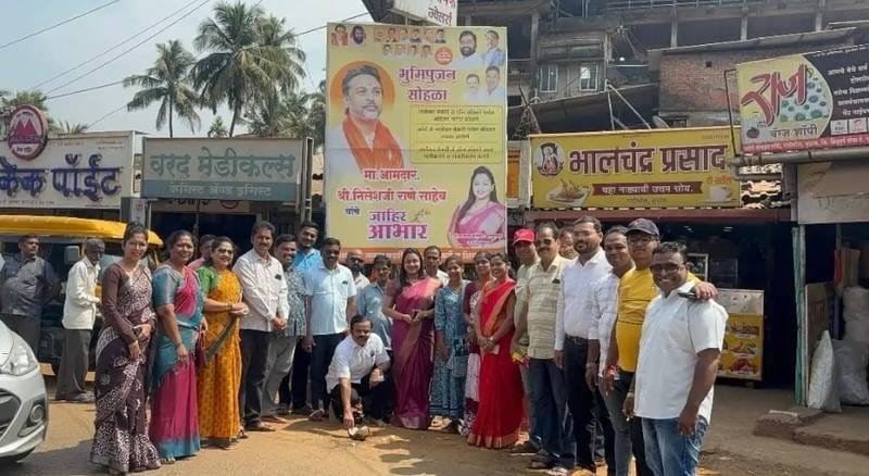 कुडाळ न.प.च्या माध्यमातून मंजूर झालेल्या विकास कामांची संजय पडते यांच्या हस्ते भूमिपूजन