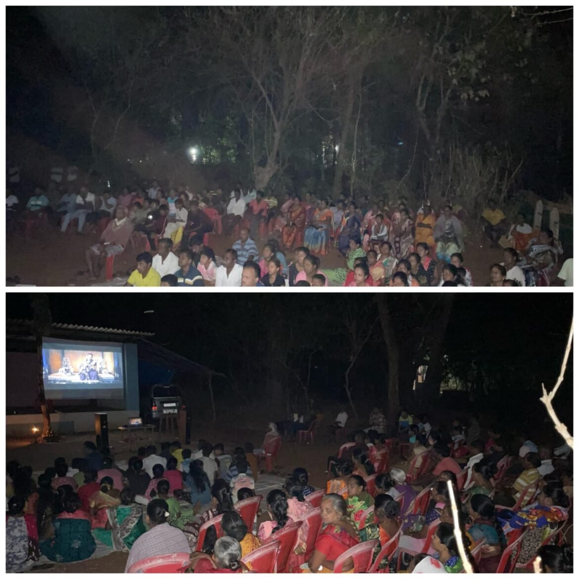 *साळिस्ते येथे छावा चित्रपट पाहण्यासाठी शेकडोंच्या संख्येने ग्रामस्थांची उपस्थिती*