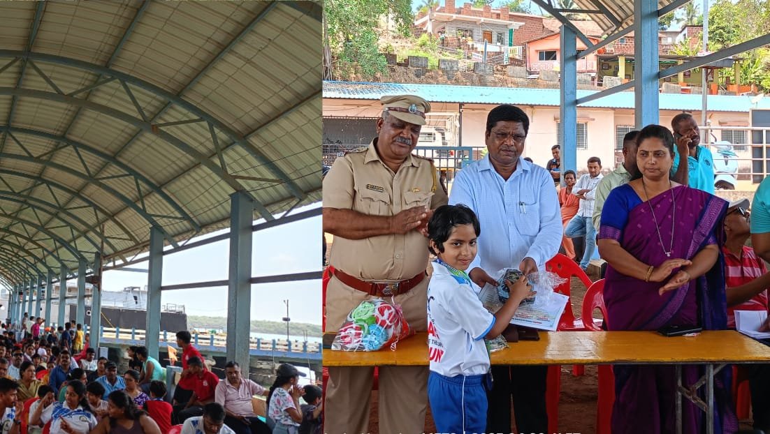 विजयदुर्ग खाडीतील जलतरण स्पर्धेत बेळगावचे वर्चस्व ५ ते वय वर्षे ७० पर्यंतचे १०० स्पर्धक सहभागी