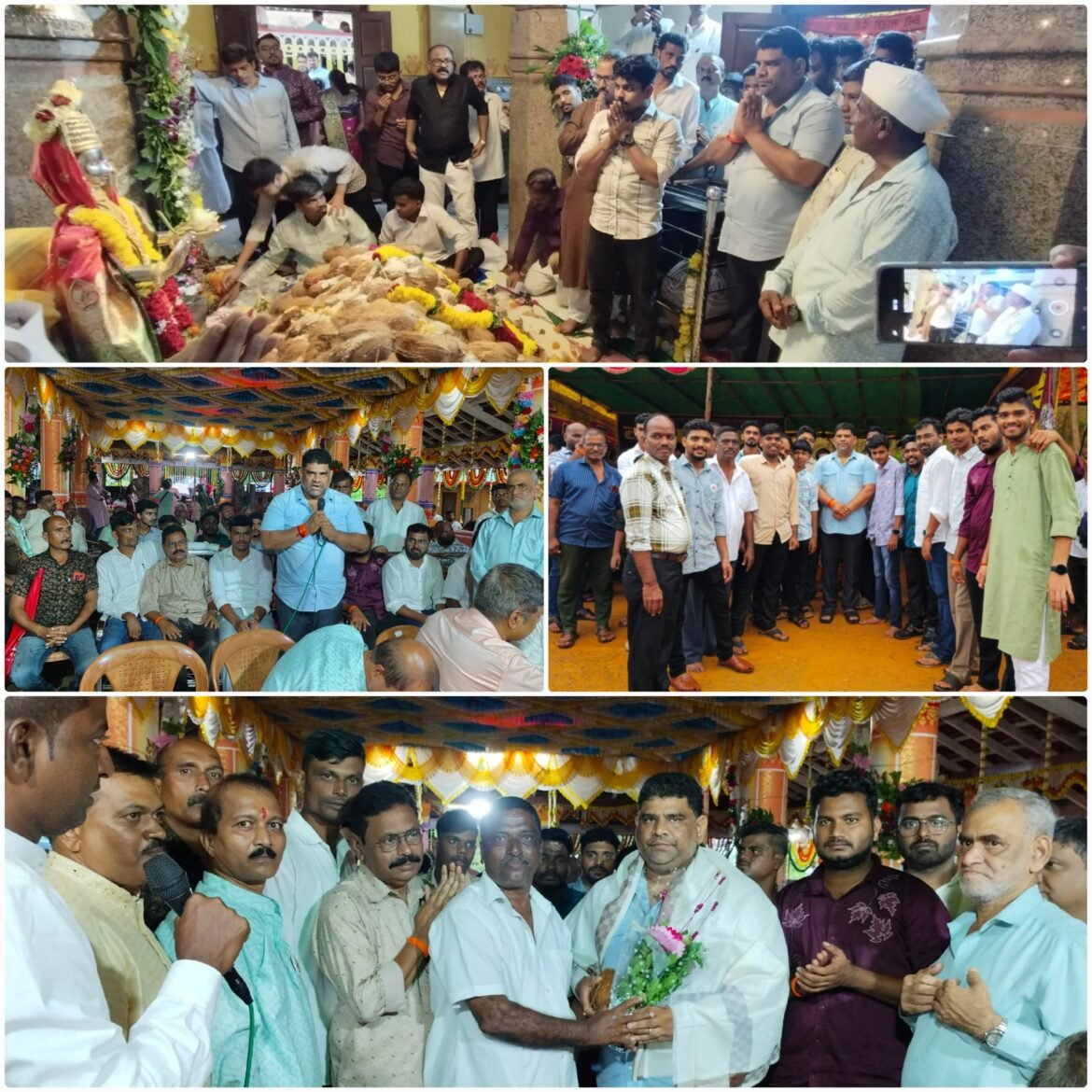 बिळवस येथील श्री सातेरी देवी जलमंदिर जत्रोत्सवात माजी आमदार वैभव नाईक यांनी घेतले दर्शन