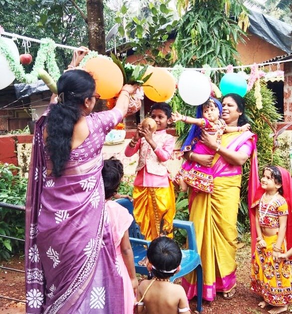 अंगणवाडीतर्फे गोपाळकाला उत्साहात