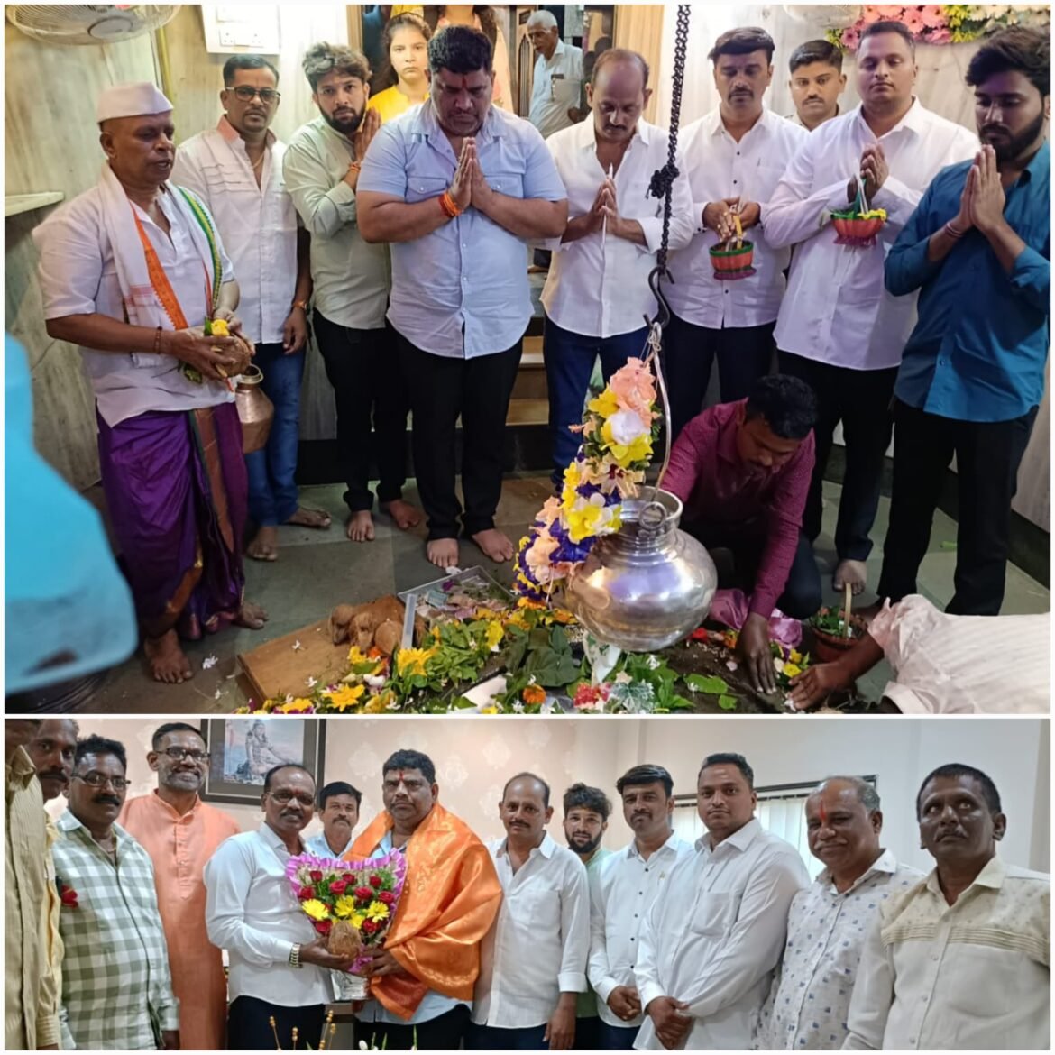 श्रावण मासानिमित्त मा. आ. वैभव नाईक यांनी कुणकेश्वर मंदिरात घेतले दर्शन